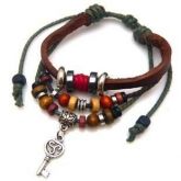Pulseira de couro Trisquel