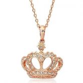 Colar Princess Banhado Ouro Rosê C/ Zircônias